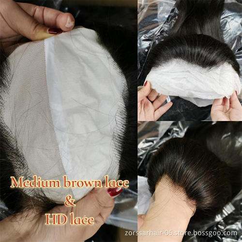 Vendor Hd Transparent Swiss Lace Front Wig Human Hair 360 Lace Frontal Wig Straight Glueless Brazilian 100% Virgin Full Lace Wig